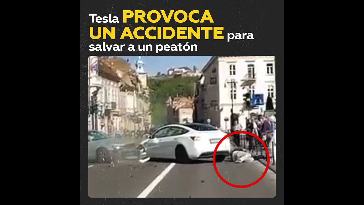 Un Tesla salva la vida de un peatón poniendo en riesgo a su propio conductor