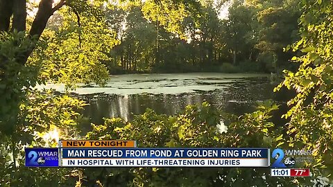 Fire crews make underwater rescue at Golden Ring Park