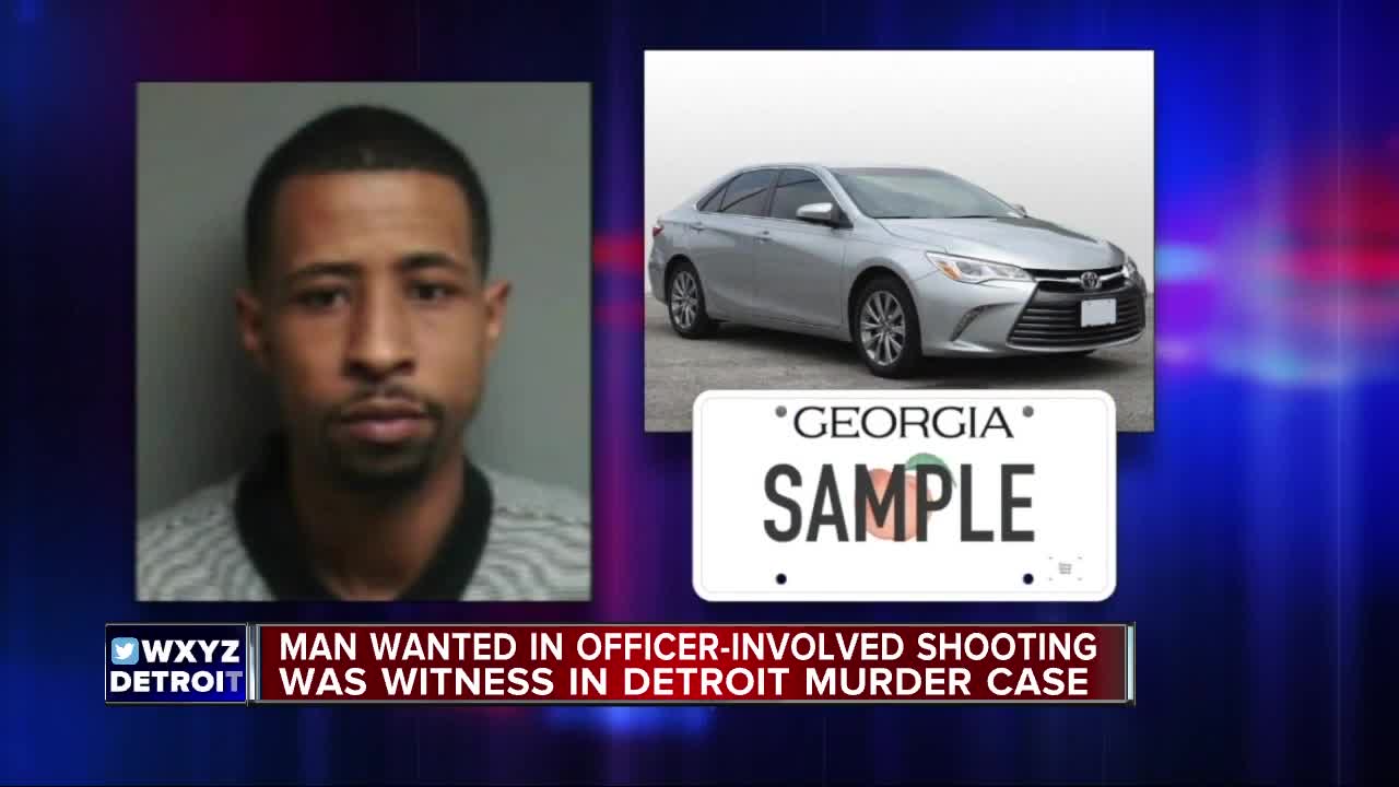 Man wanted in officer-involved shooting was witness in Detroit murder case