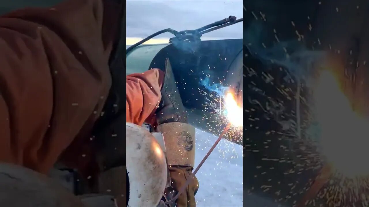 Downhand Pipe Welding Action! - 7010!!! - #shorts