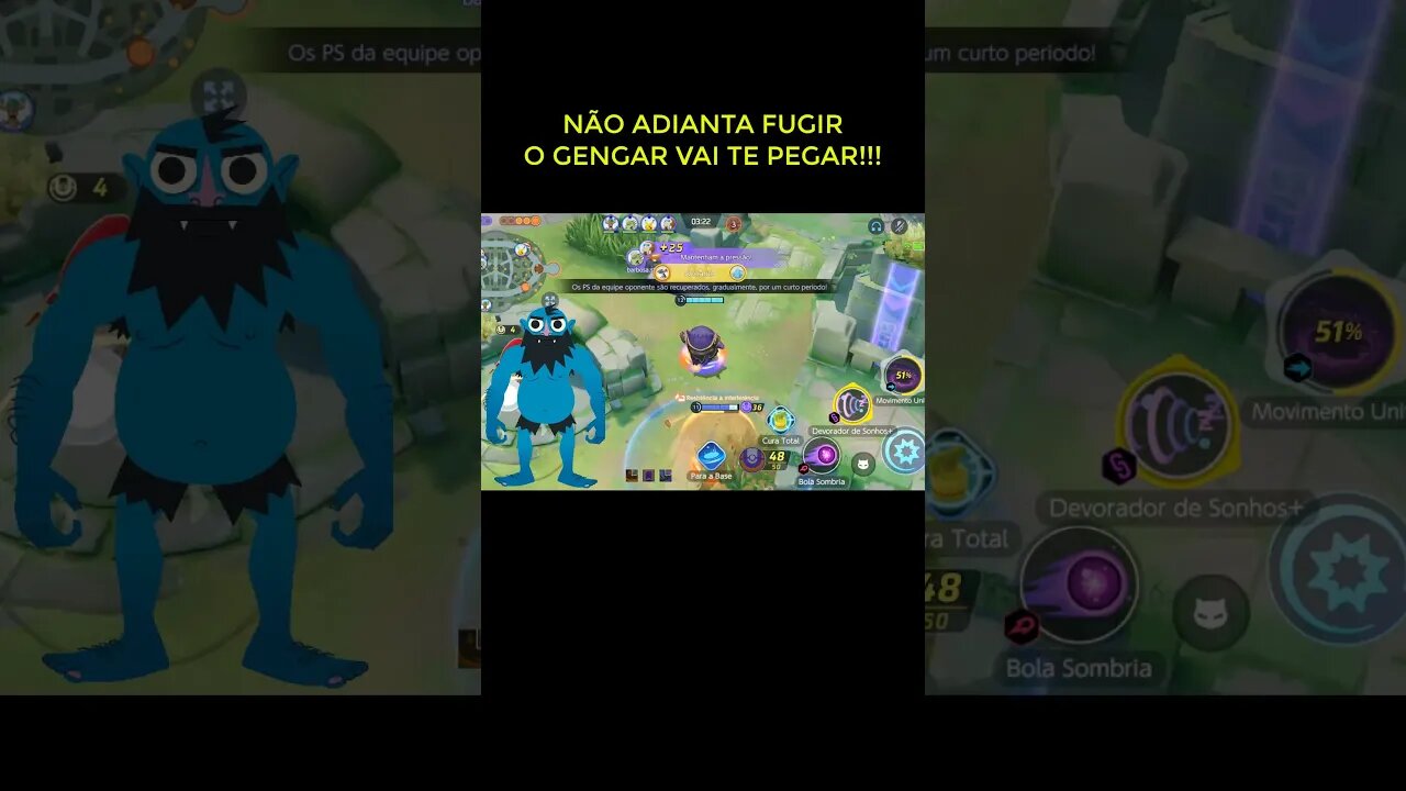 NÃO ADIANTA FUGIR DO GENGAR MALVADÃO 🤣🤣POKÉMON UNITE #shorts #burucharizard #pokemonunite