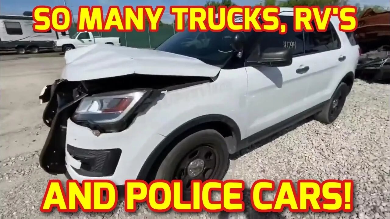 Ford F250 Blows Engine, POLICE CARS! Porsche, RV's And More Copart Walk Around