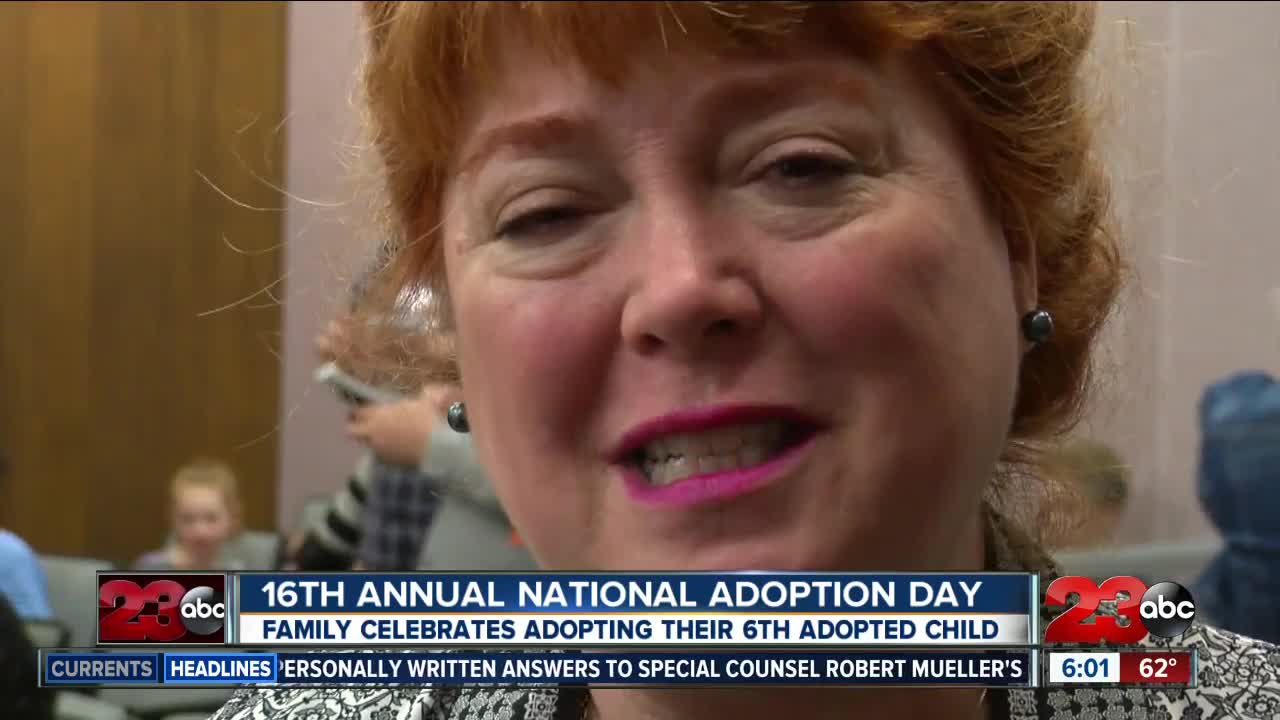 Family celebrates their 6th adopted child