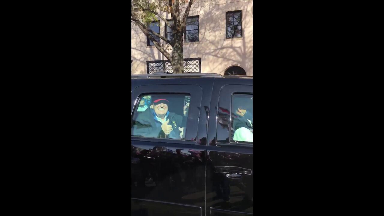 Trump Driving by Tramp MAGA Rally in DC - HQ