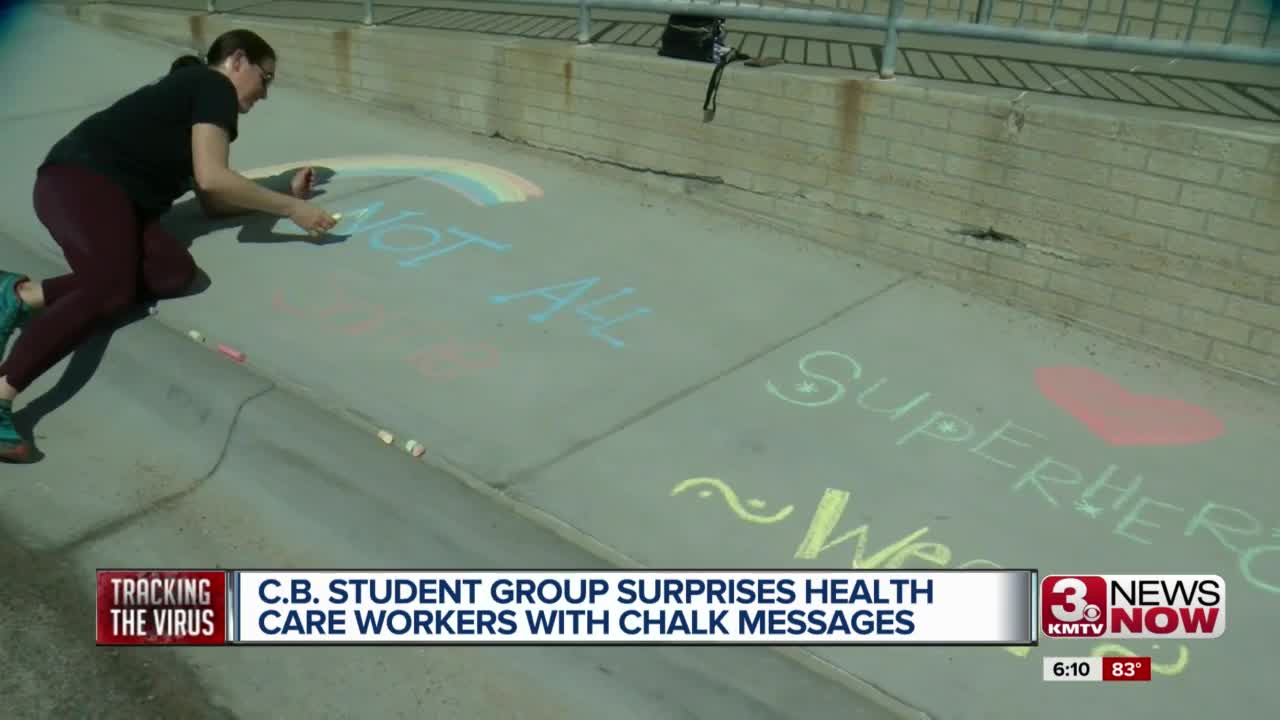 C.B. Student Group Surprises Healthcare Workers with Chalk Messages