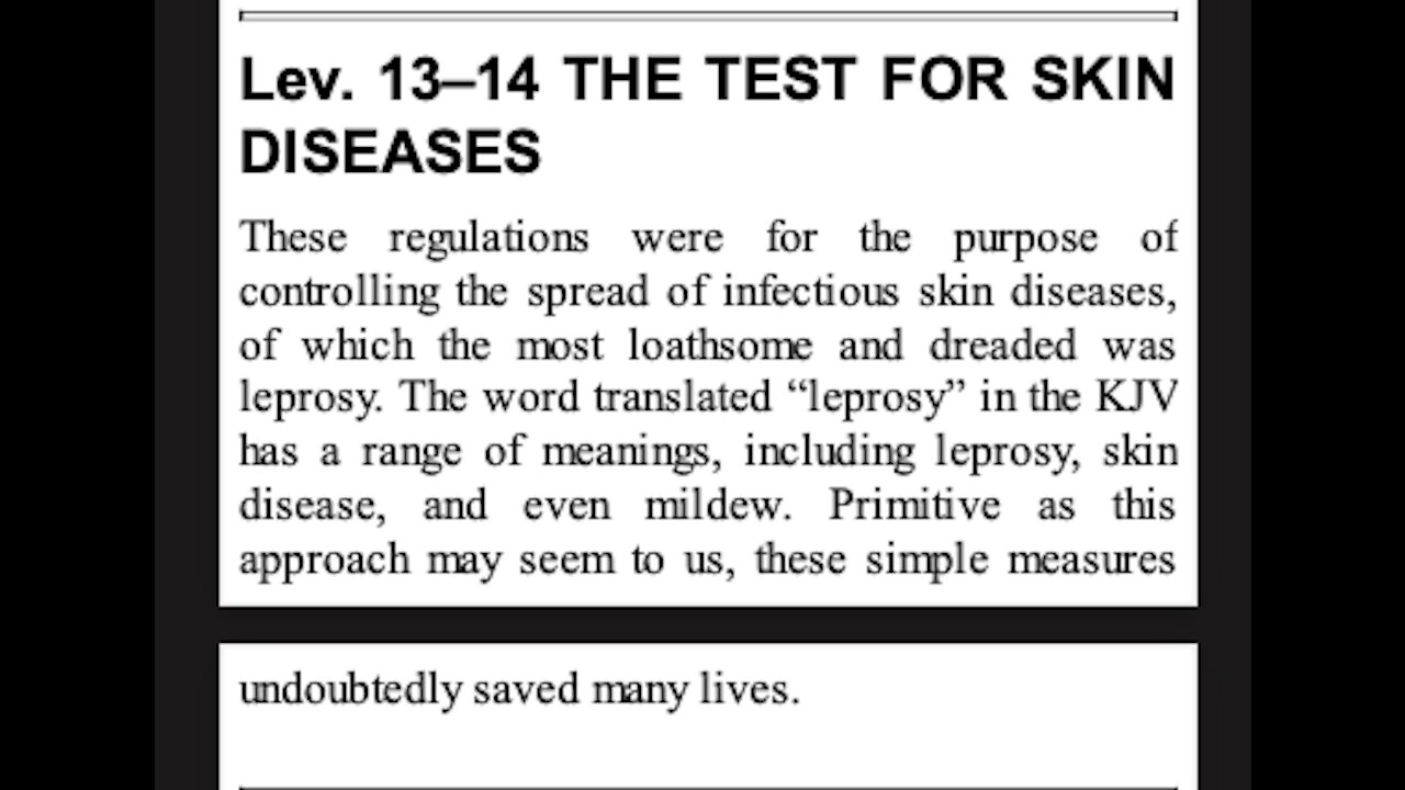 Leviticus ch 13: Leprosy and other Skin Disease are Spiritual illness? Yes. How To detect in Bible