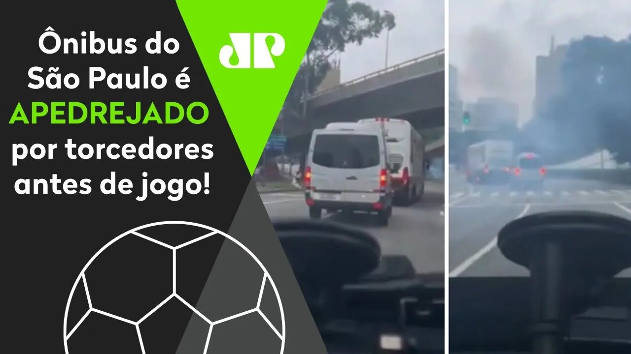 ABSURDO! Veja o MOMENTO em que o ÔNIBUS do São Paulo foi ATACADO por torcedores!