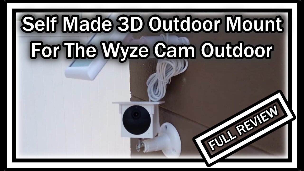 Self Made 3D Outdoor Mount - Weather Protection For The Wyze Cam Outdoor - Fits Also For Solar Panel