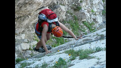 Rock climbing hiking