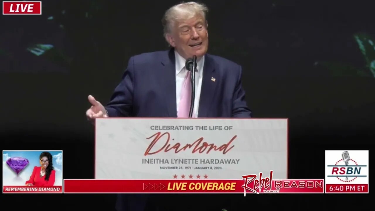 Trump Speaks at Diamond`s service (FULL VIDEO)