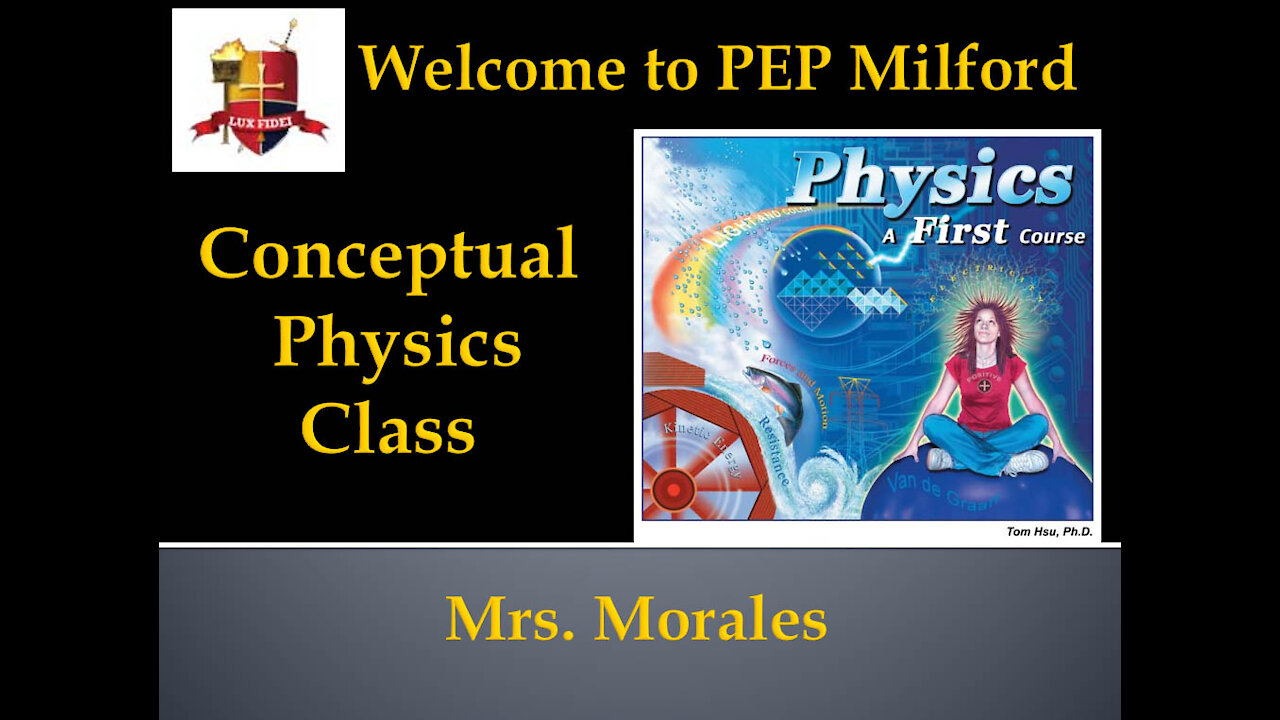 Conceptual Physics Lecture for January 11, 2022