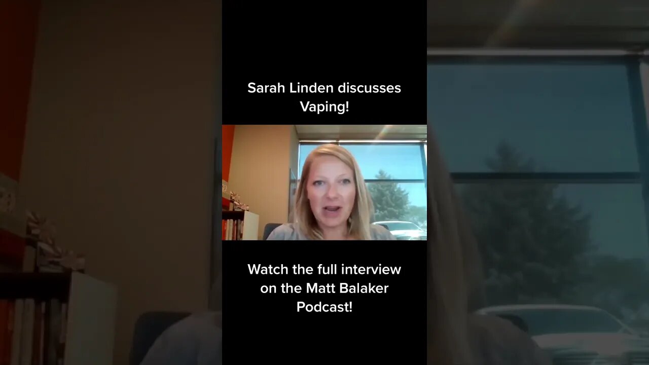 Sarah Linden Advocates for Vaping #shorts