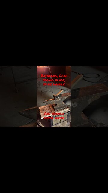 Batarang, Leaf spring & Spike knife, Quench Fossil knife #diy #homemade #hammer #work