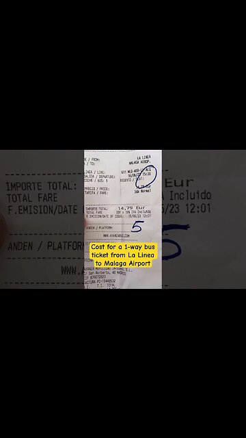 How much is a bus ticket from La Linea to Malaga