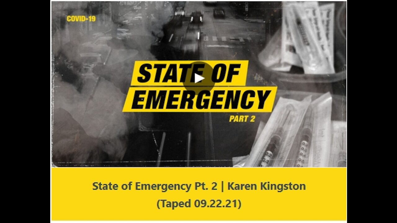JoniTableTalk State of Emergency Karen Kingston Part 2 Interview 092221