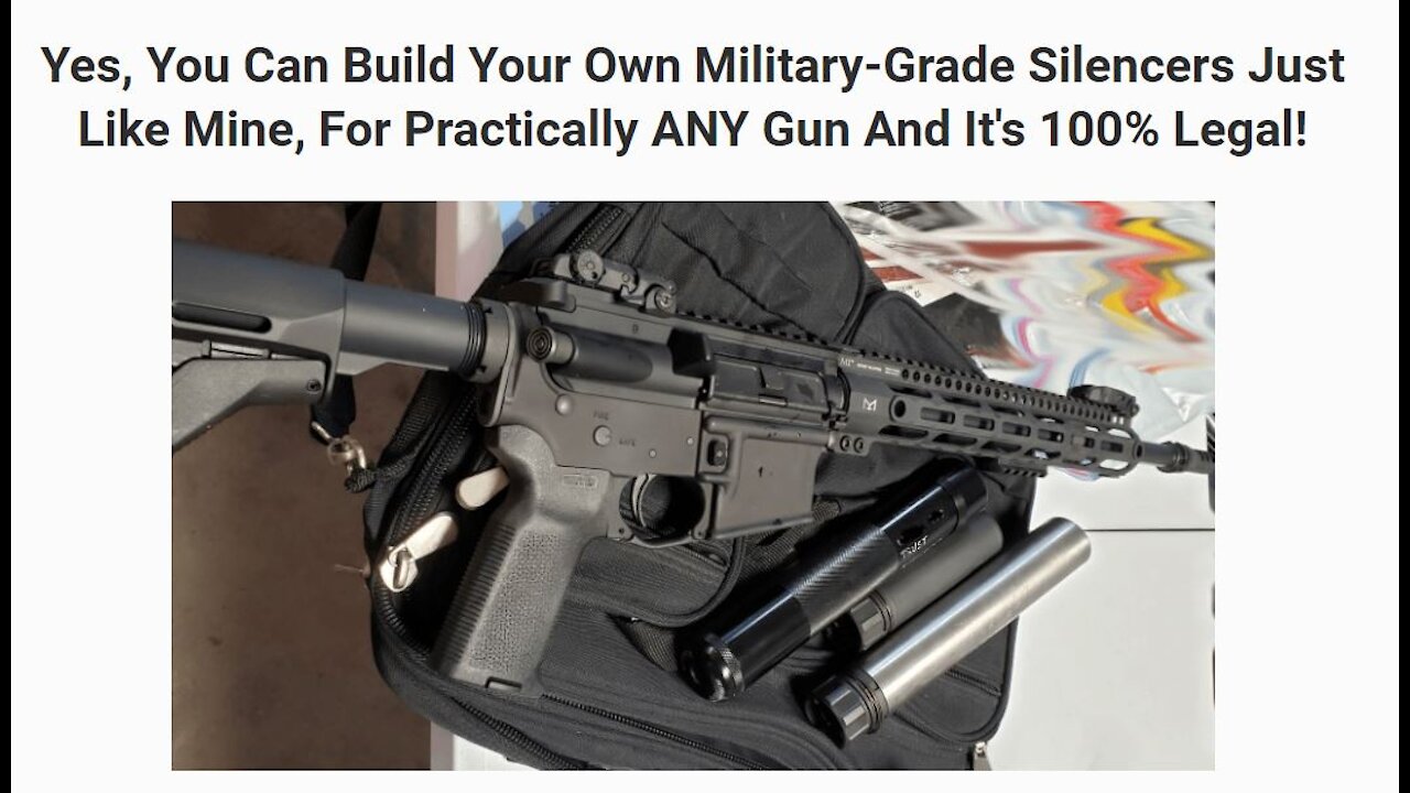 Build Your Own Military-Grade and SHTF Silencers At Home legally