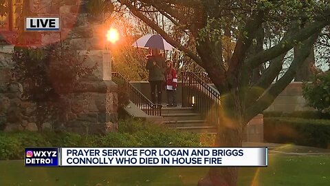 Prayer service for Logan and Briggs Connolly who died in house fire