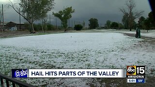 Hail falling in parts of north Phoenix, Scottsdale