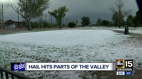 Hail falling in parts of north Phoenix, Scottsdale