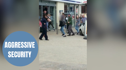 13-year-old boy being dragged inside Tesco by security staff