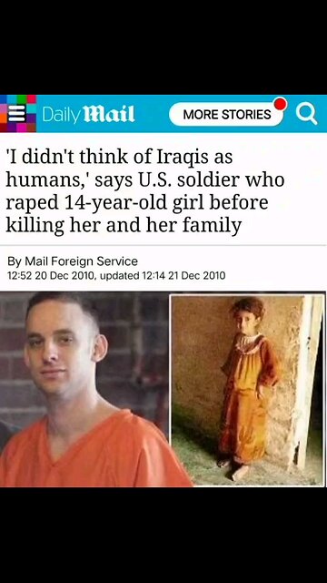 U.S. soldier who raped 14-year old girl before killing her and her family in Iraq.