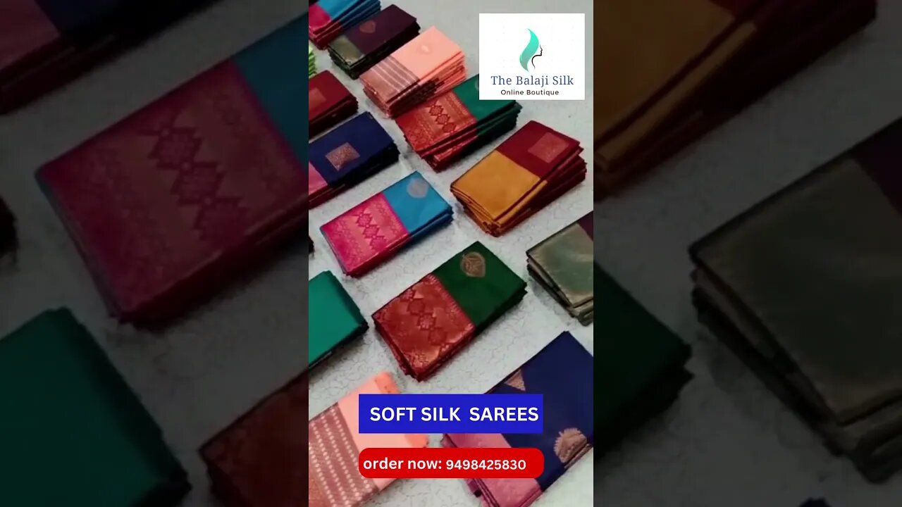 MEENA WORK SOFT SILK SAREES