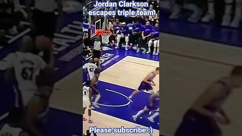 Jordan Clarkson escapes a triple team for a bucket for jazz in win vs wiz #utahjazz #jordanclarkson