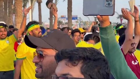 Muitos indianos torcendo pelo Brasil no Catar