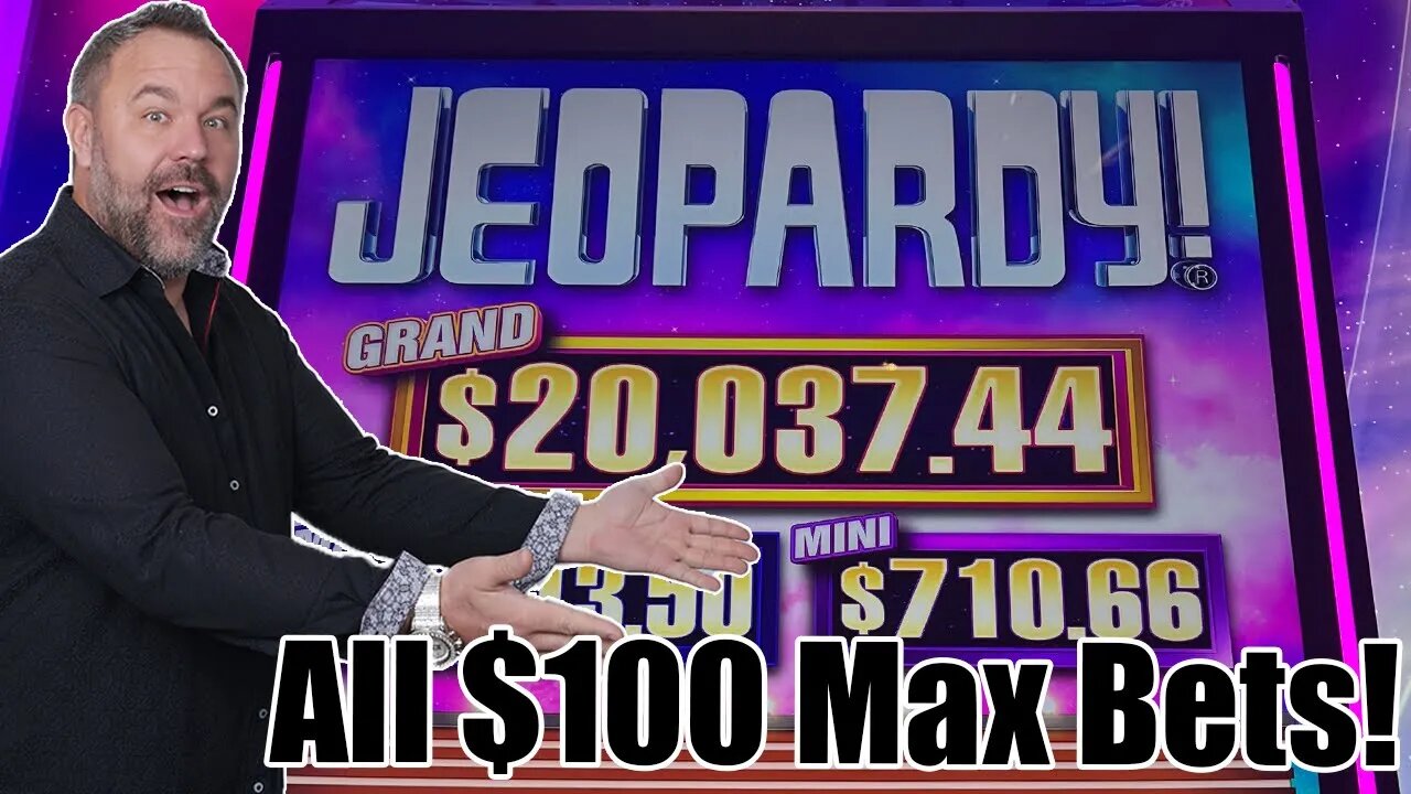 Jeopardy - All $100 Max Bets Spins! Potawatomi!
