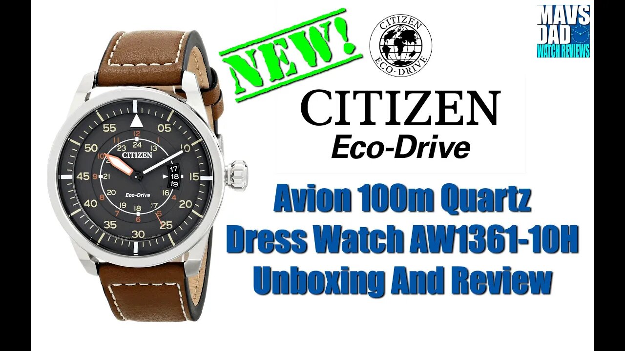 Best Solar Flieger! | Citizen Avion 100m Quartz Dress Watch AW1361-10H Unbox & Review