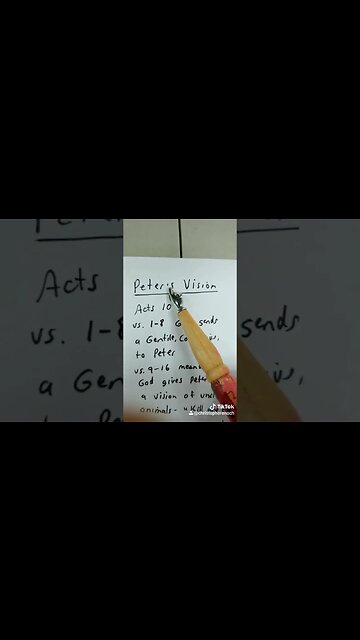 God's Dietary Law & Peter's Vision