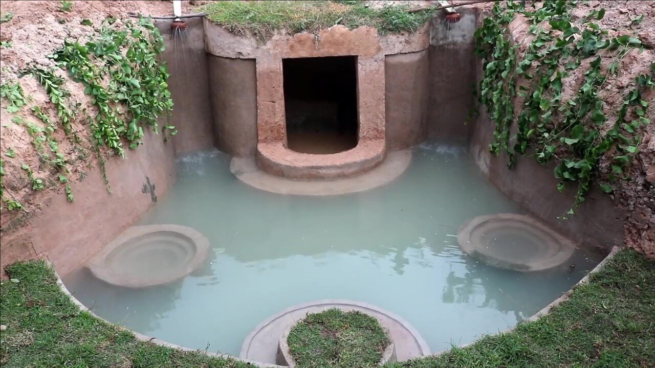 Building the most creative underground secret house & swimming pool