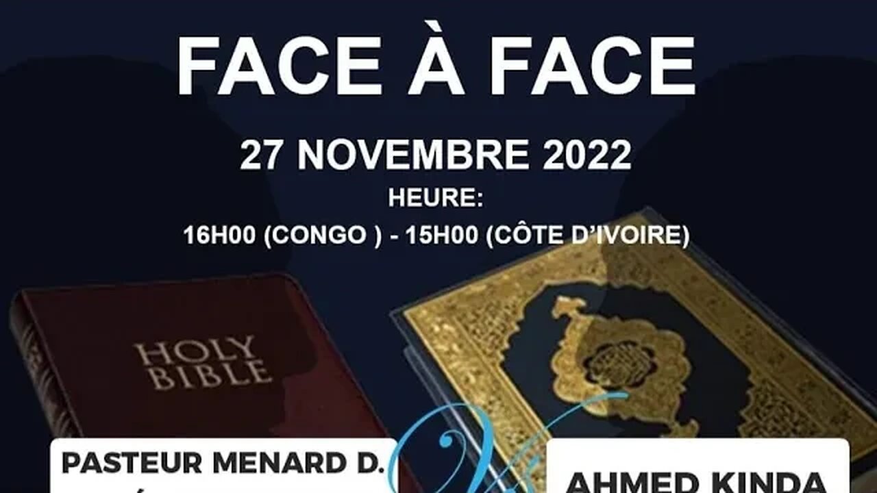 GRAND DEBAT ALLAH EST-IL YAHWE 2 CONTRE 1 PASTEUR MENARD D. ,FRERE CELESTE VS AHMED KINDA?