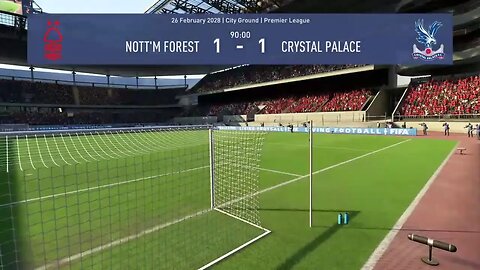 Nottingham Forest S:10 2027-2028 EPL Match 28 VS Crystal Palace (16-10-1)