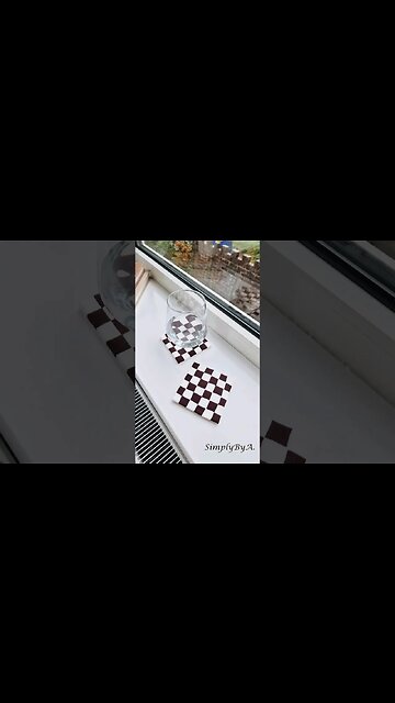 DIY CLAY CHECKERED COASTERS #shorts #polymerclay #claycreations #trendydecor #diyclay