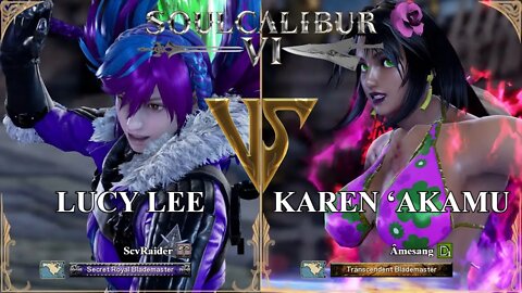 SoulCalibur VI — ScvRaider (Lucy Lee) VS Amesang (Karen ‘Akamu) | Xbox Series X Casual