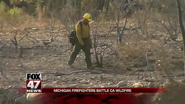 Michigan firefighters help battle California wildfires