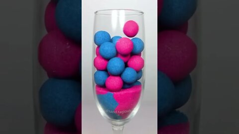 Colorful Balls Drop and Squish Kinetic Sand Satisfying #shorts #satisfying #asmr