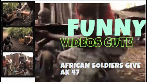 funny videos Cute African soldiers give AK 47 rifles to monkeys what happens