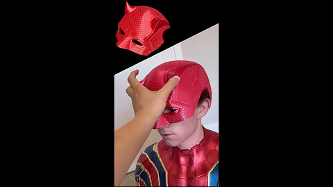 Tom Holland tries on the DareDevil mask