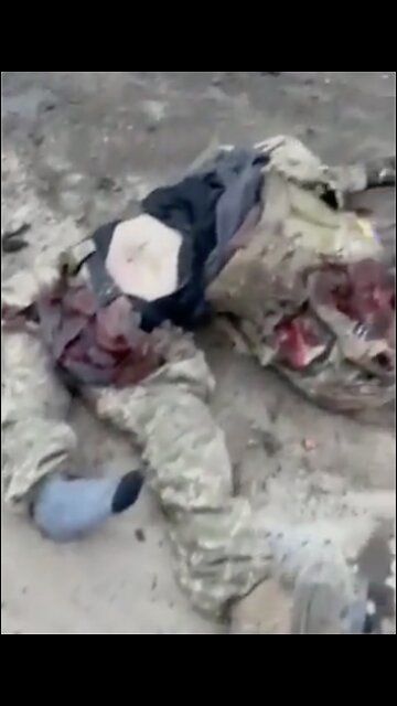 Denazified Ukrainian soldiers after direct hit by Russian tank