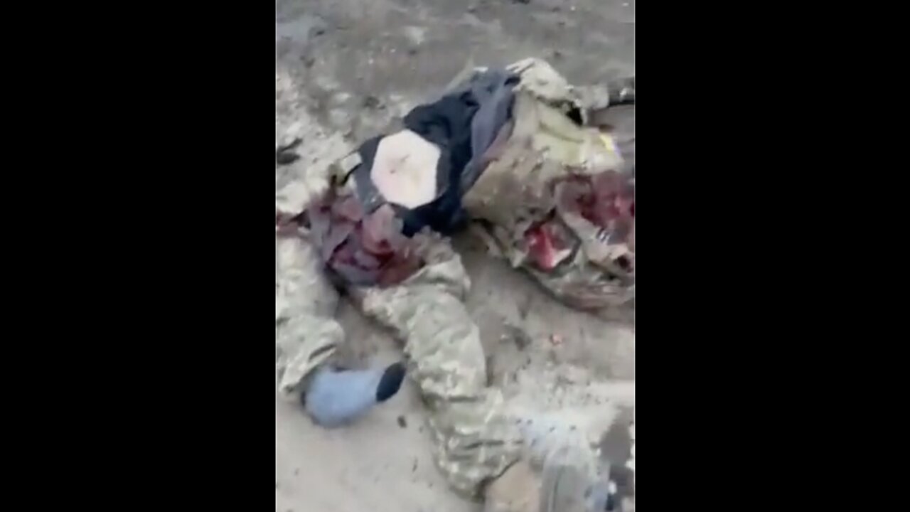Denazified Ukrainian soldiers after direct hit by Russian tank