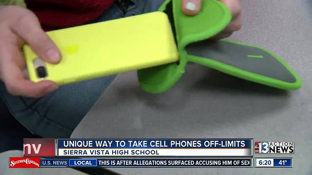 Las Vegas high school experiments with locking students' phones away during class