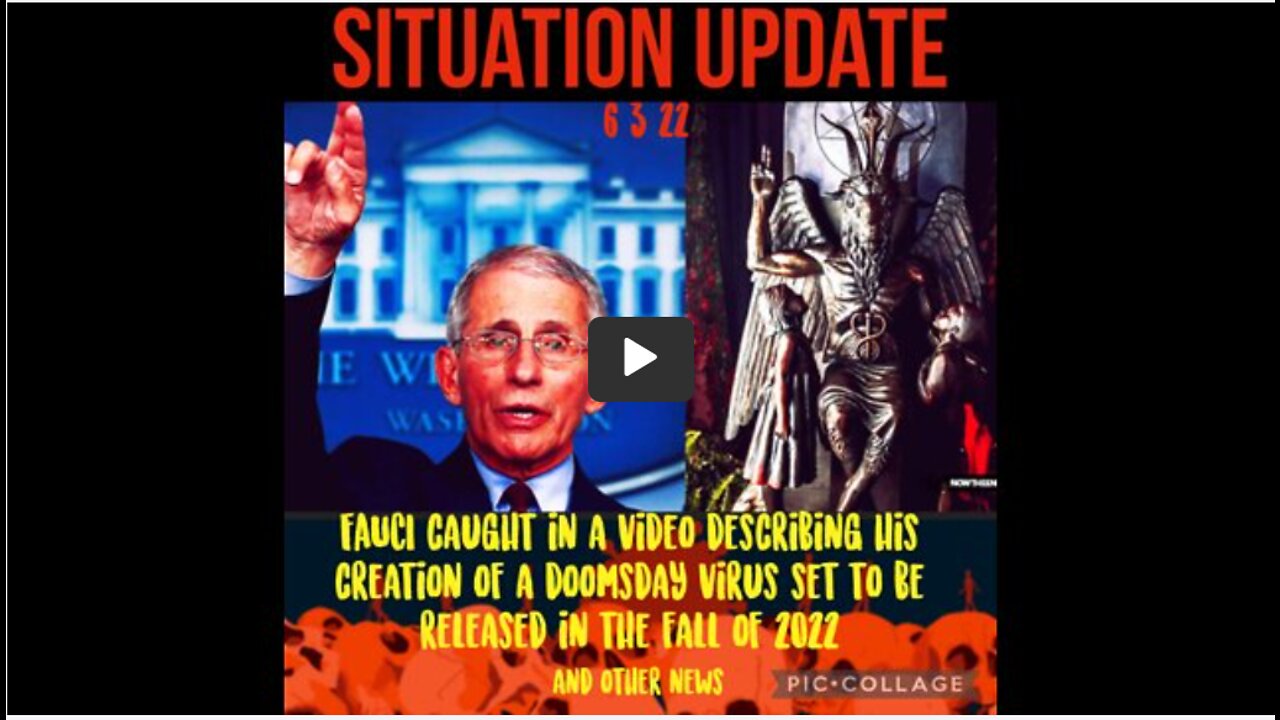 Fauci Caught! Video Describing His Creation Doomsday Virus Set to be Released in the Fall!!!