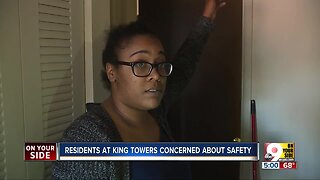 Leaking roof caused wet weekend inside King Towers Apartments