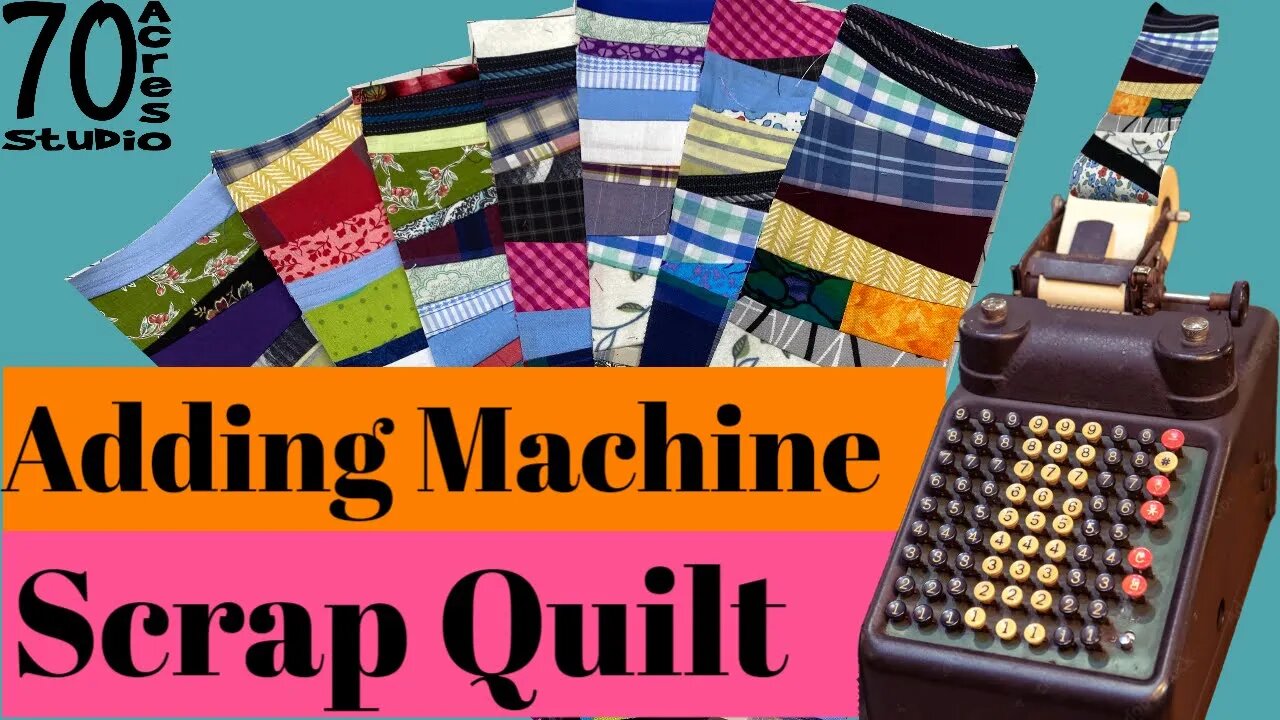 Adding Machine Tapes into Quilts! Thrifting. Scrap Quilting!