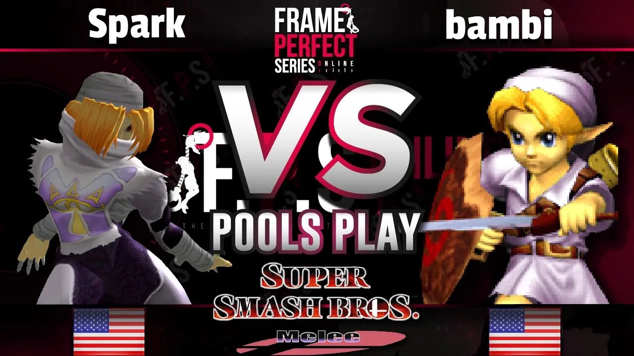 FPS2 Online Pools - Spark (Sheik) vs. Bambi (Young Link) - Smash Melee