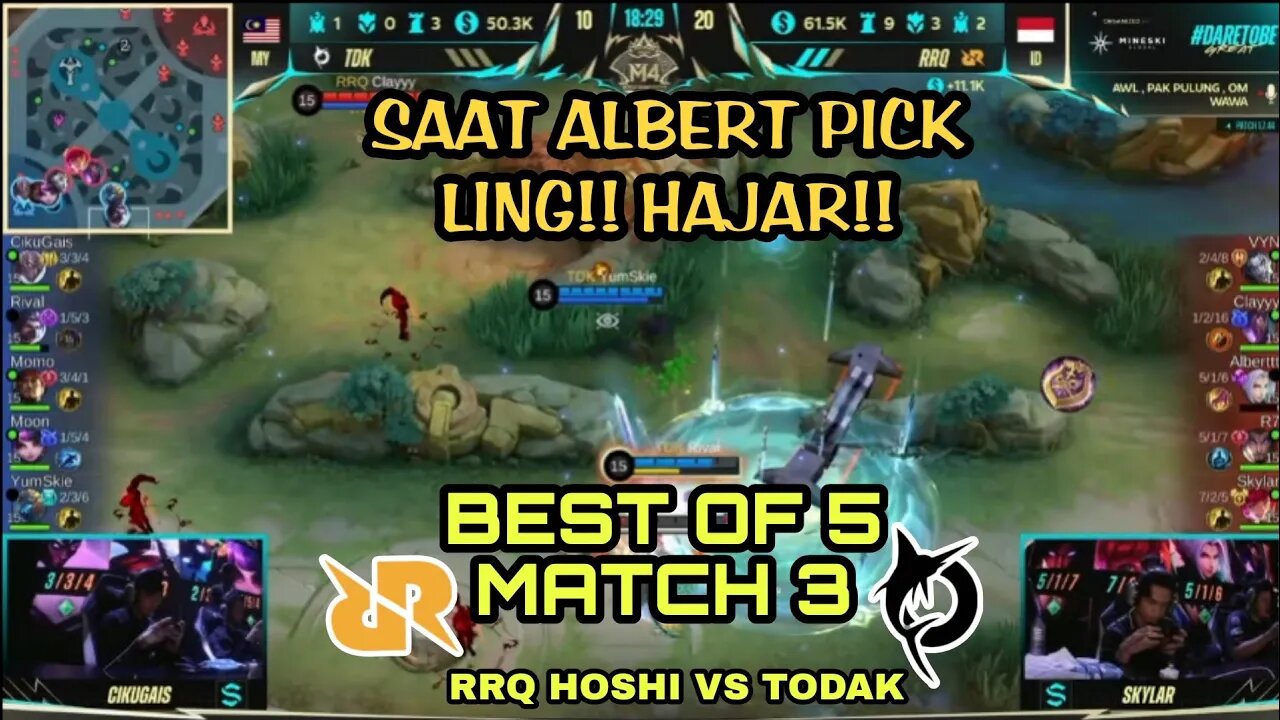 TODAK NGASIH LING KE RRQ ALBERT⁉️INI BENCANA‼️RRQ VS TODAK M4 - MOBILE LEGENDS BANG-BANG M4