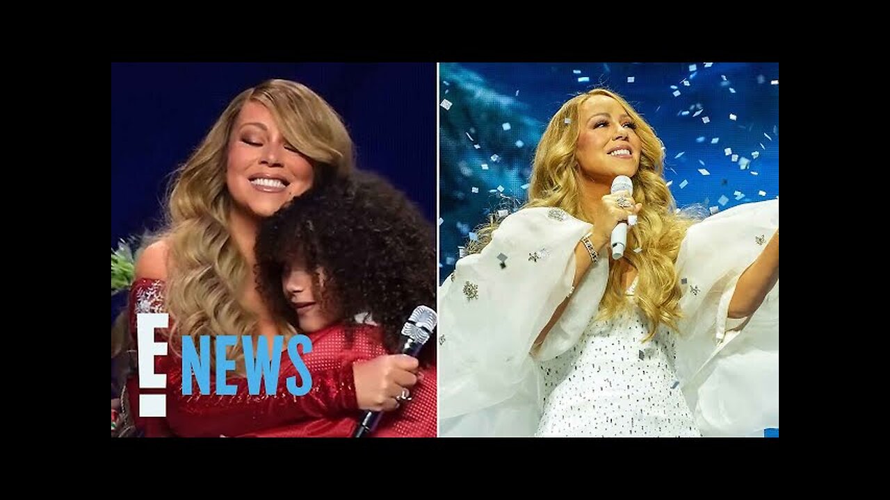 See Mariah Carey & Nick Cannon's Twins Monroe & Moroccan Gift Her Flowers Onstage | E! News