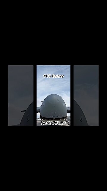 Funny Huge C5 Galaxy Nose Closing #Aviation #Fly #AeroArduino